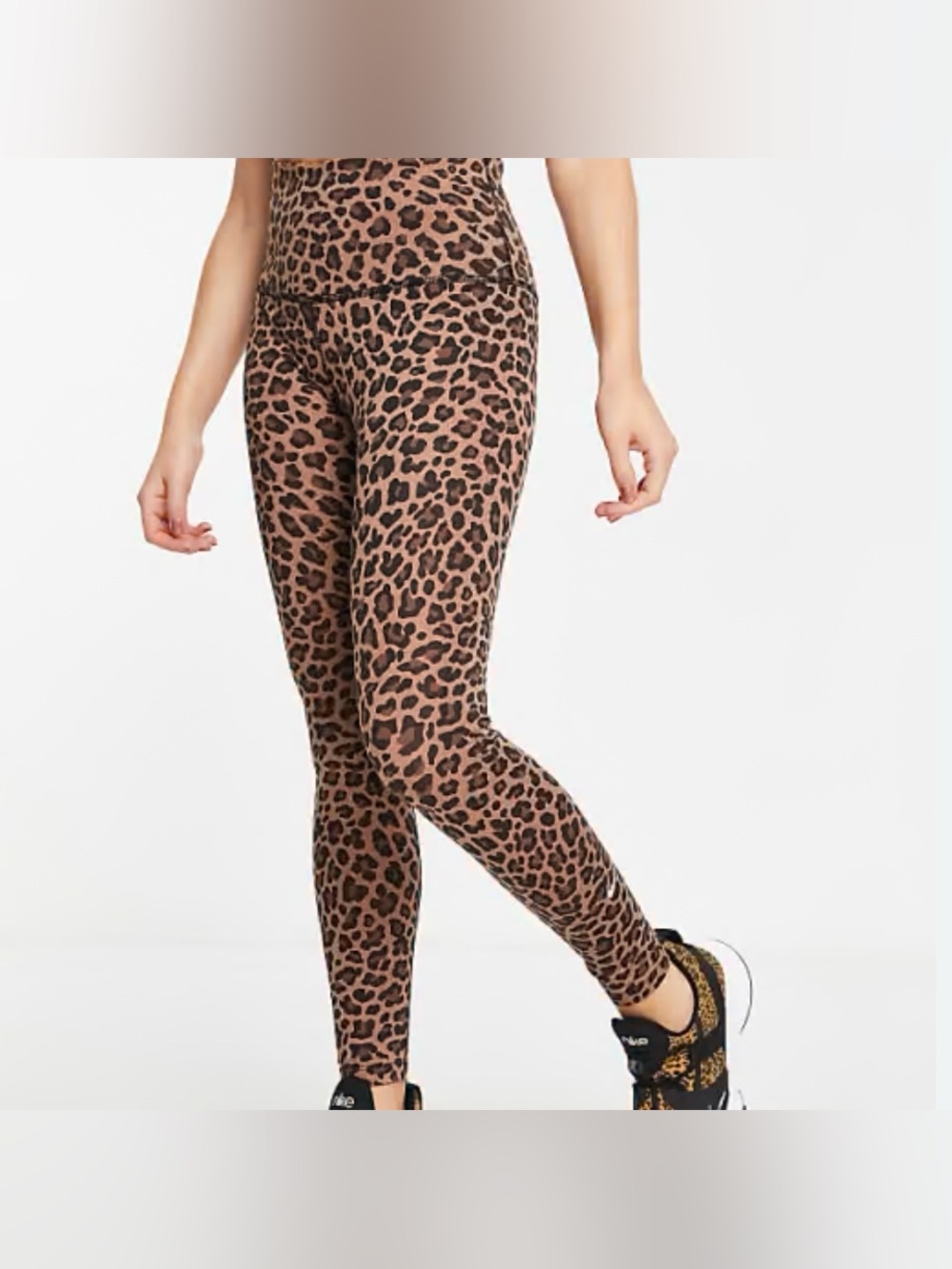 Nike Training One Dri-FIT high-waisted leopard print leggings size XXL
